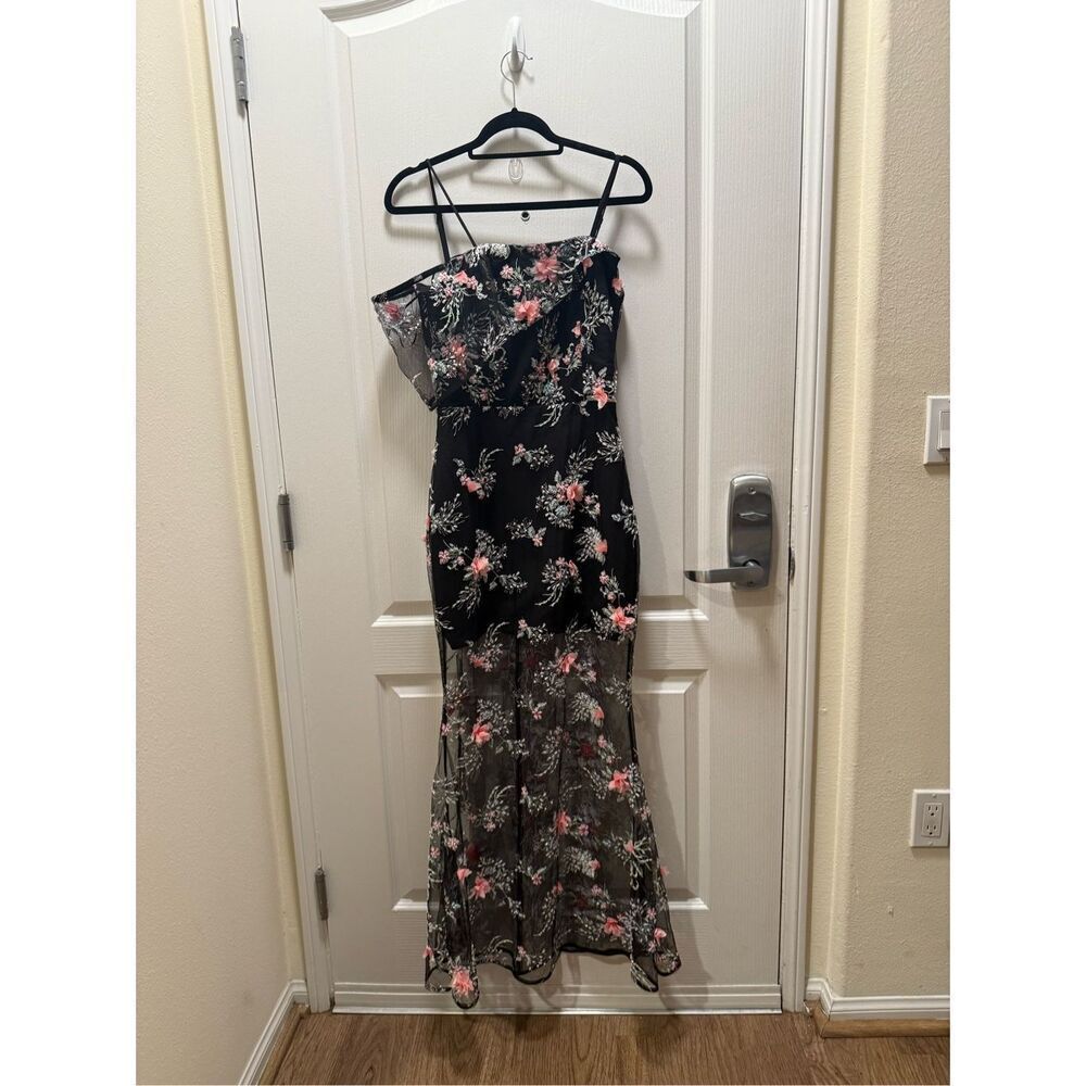ELLIATT Gaia Maxi Dress - Black Multi Wedding Guest Gala Event Dress size S NWT - Picture 6 of 8